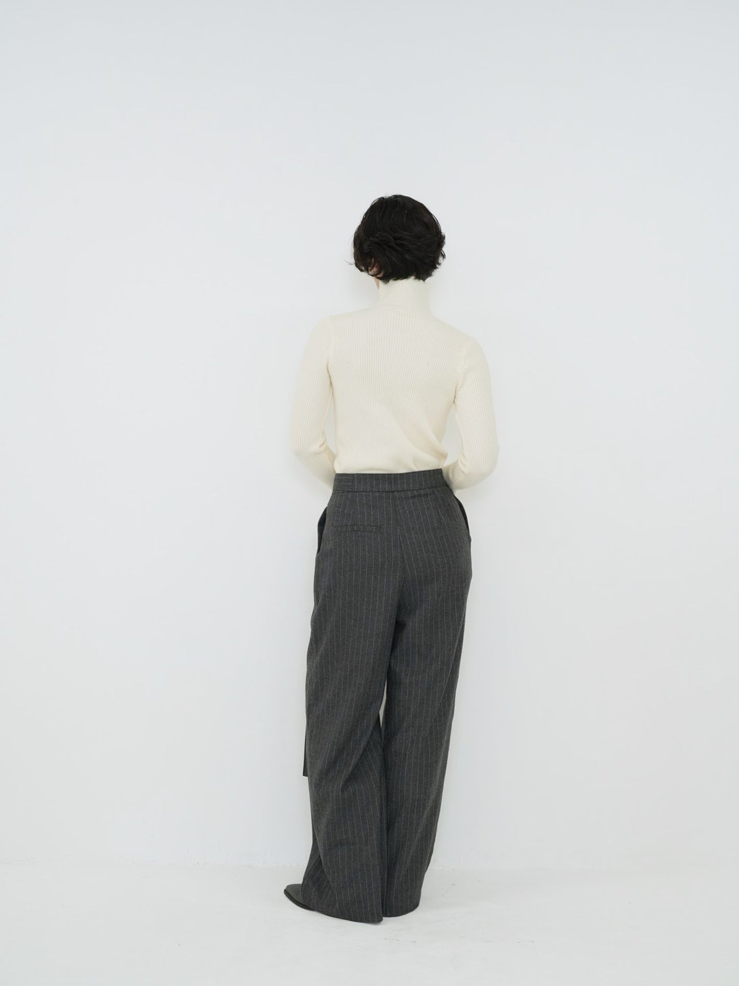 pinstripe wrap pants