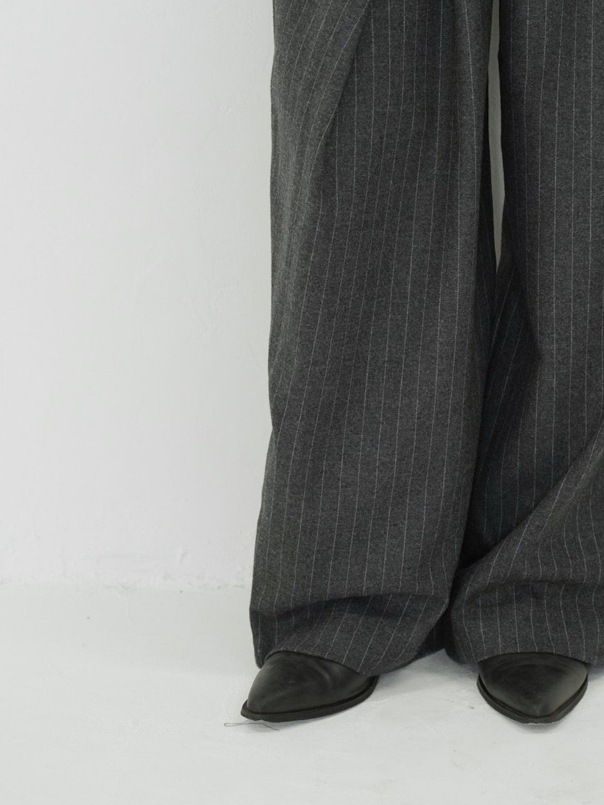 pinstripe wrap pants