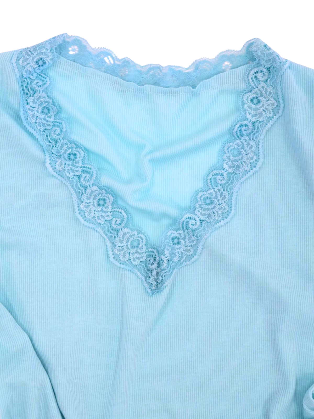 lace trim rib tops