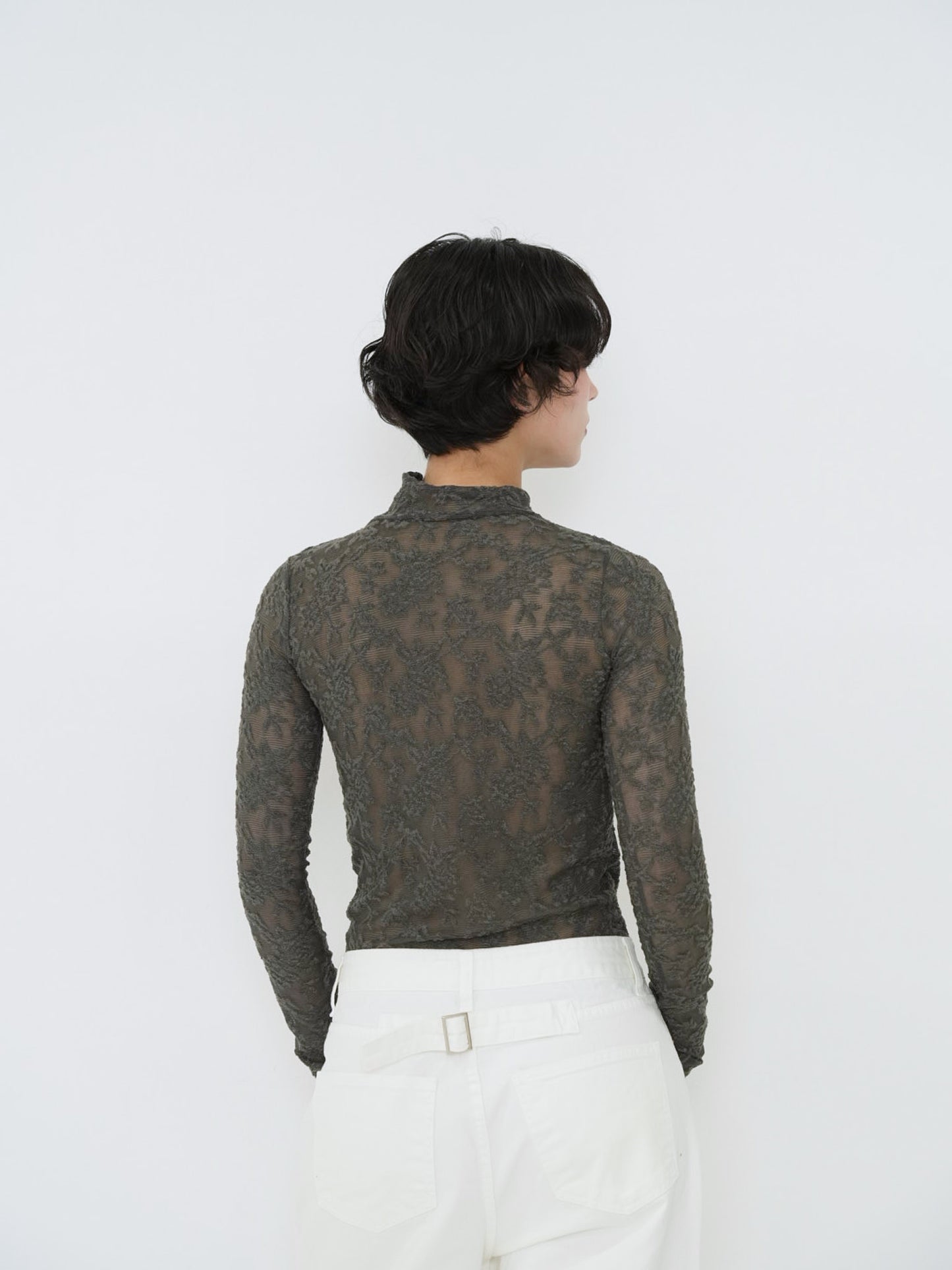 lace turtleneck top