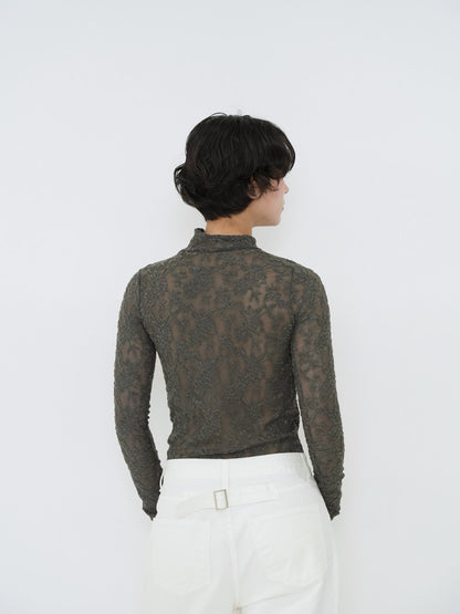 lace turtleneck top