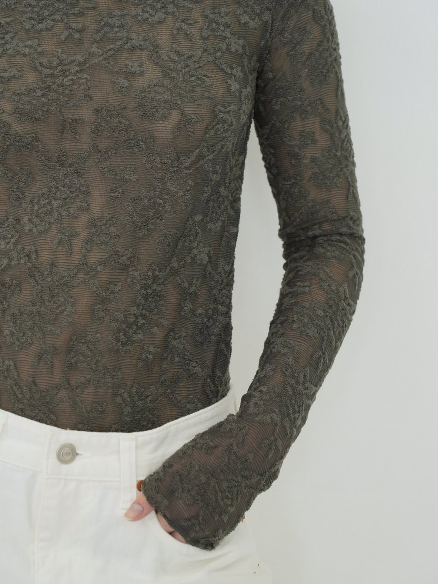 lace turtleneck top