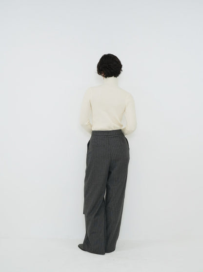 pinstripe wrap pants