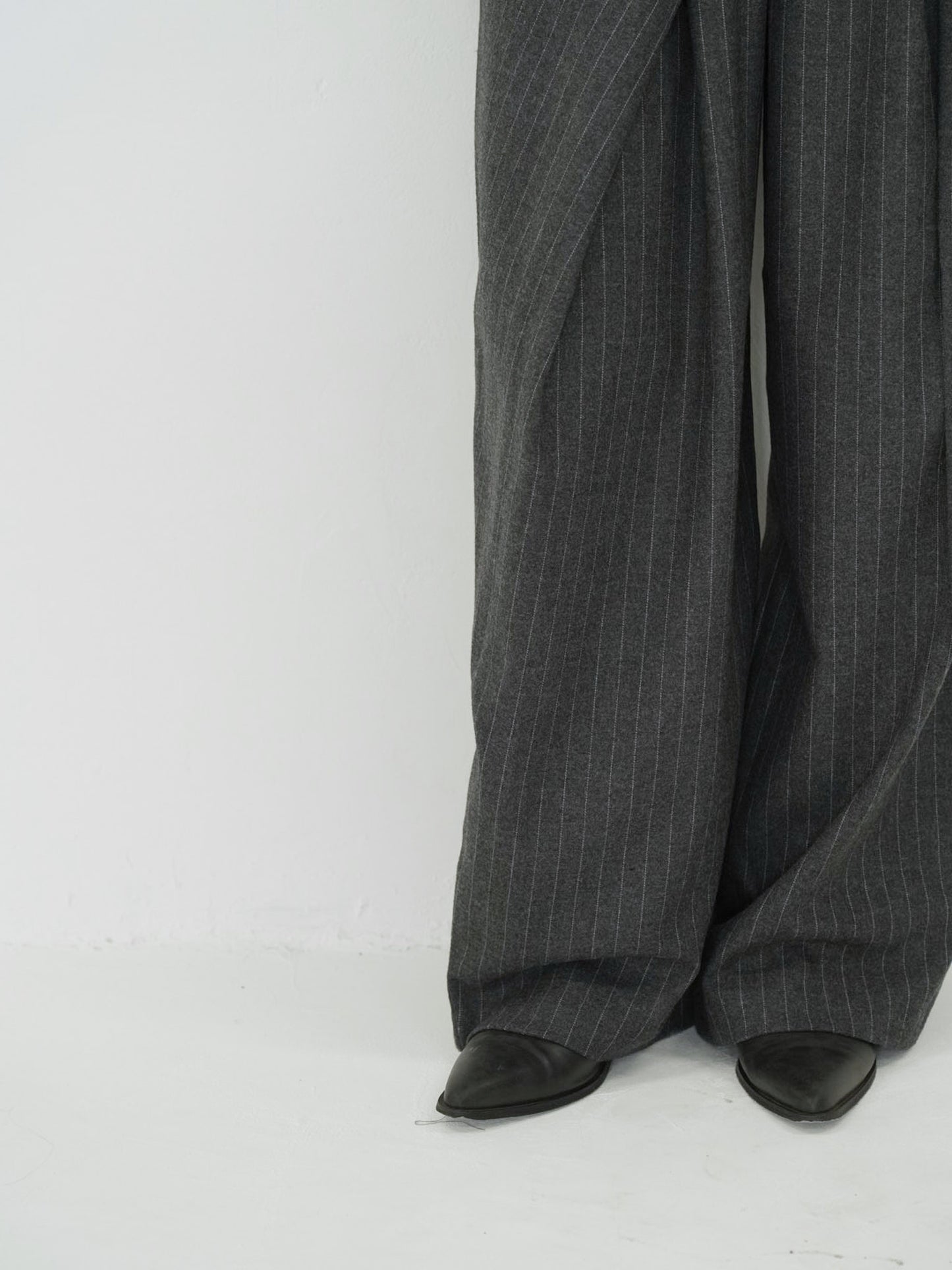 pinstripe wrap pants