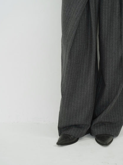 pinstripe wrap pants