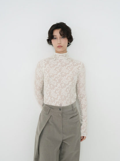 lace turtleneck top