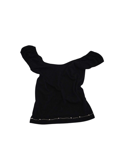 studded hem tops