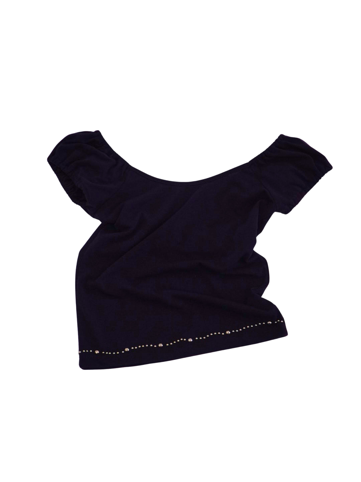 studded hem tops
