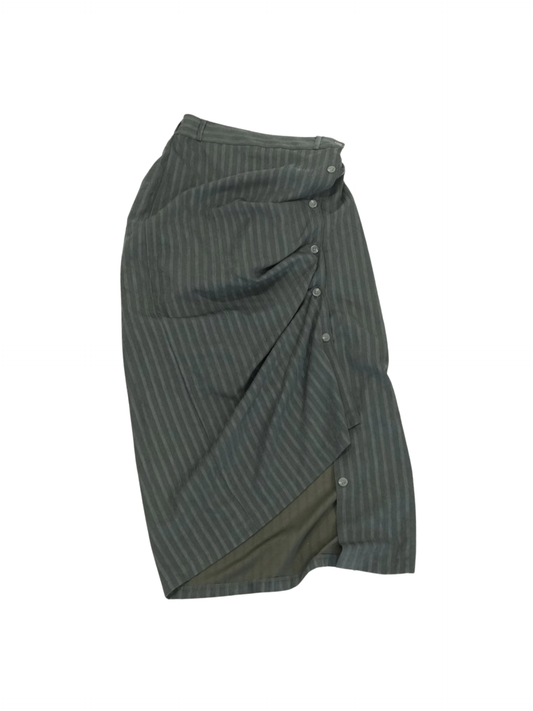 stripe gather skirt
