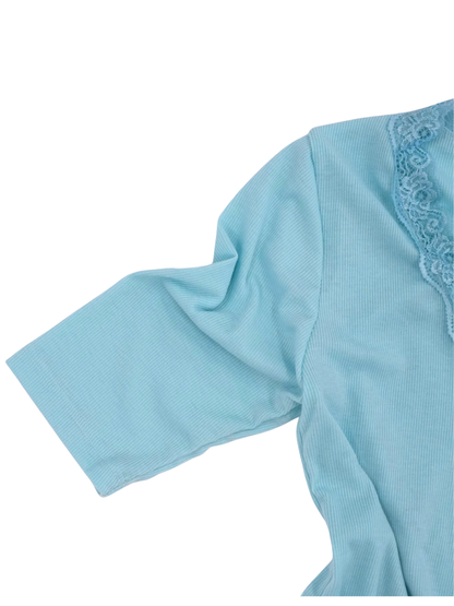 lace trim rib tops