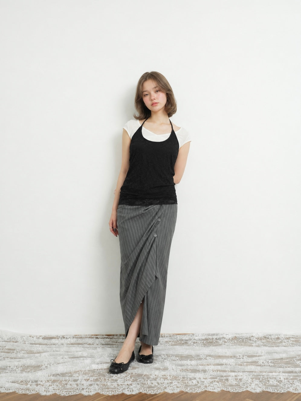 flower lace halterneck
