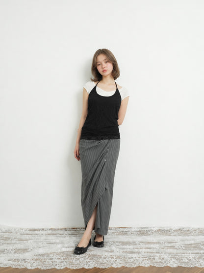 flower lace halterneck