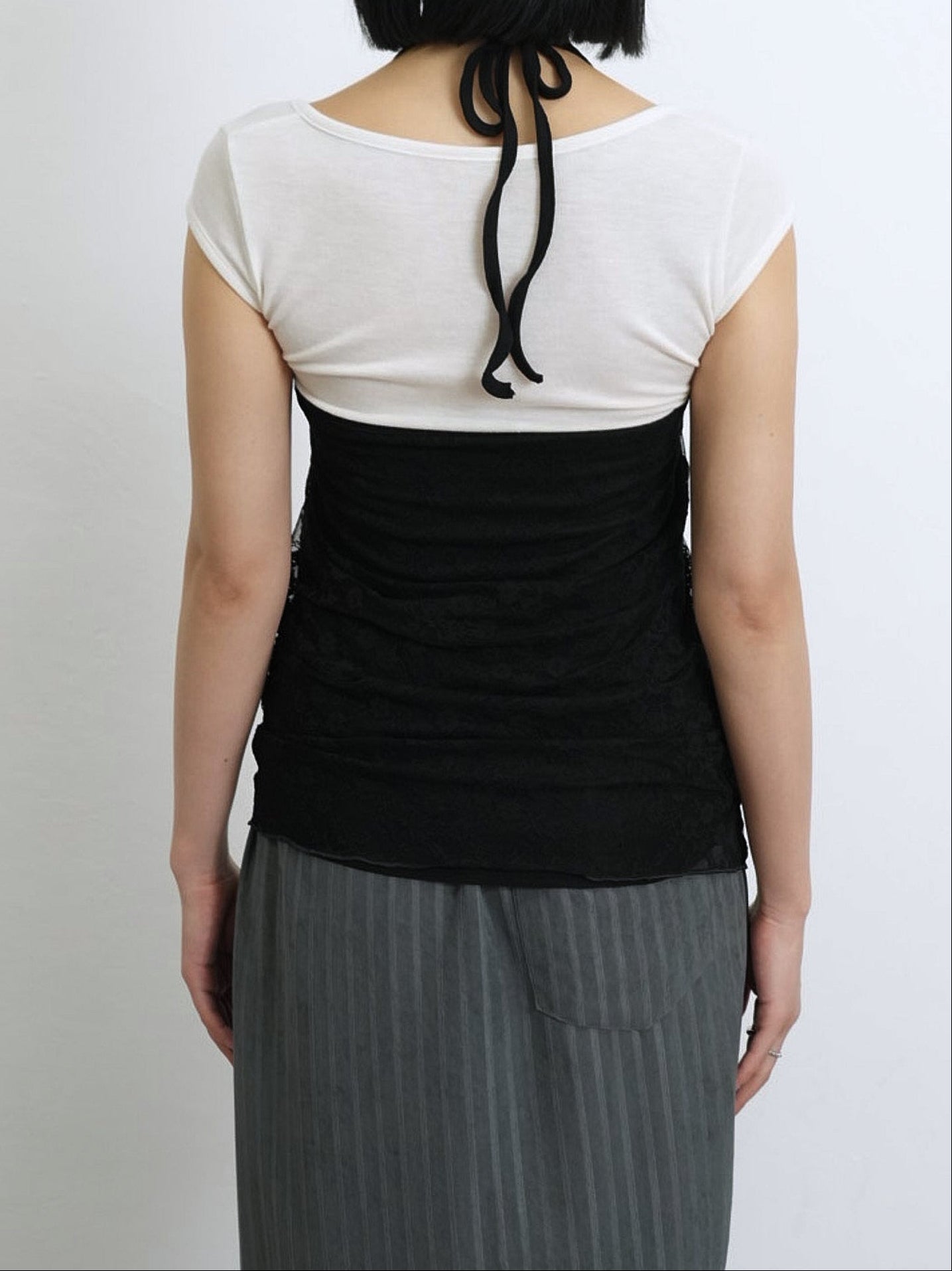 flower lace halterneck