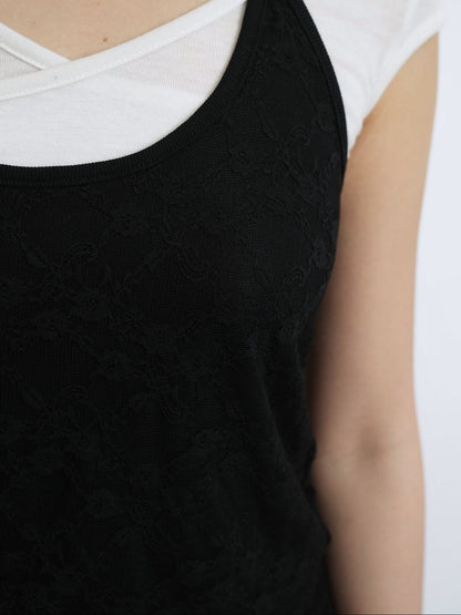 flower lace halterneck