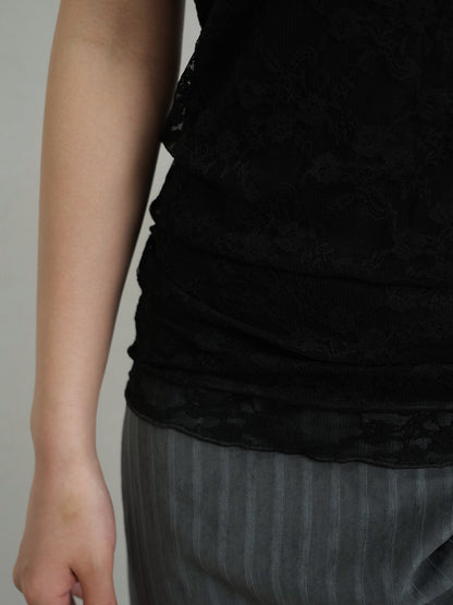 flower lace halterneck