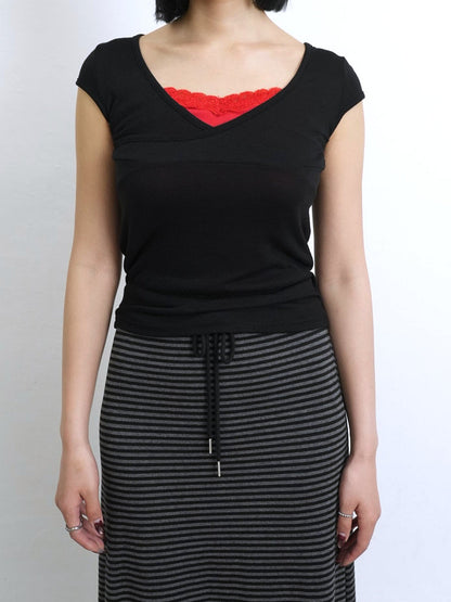 sleeveless cross tops