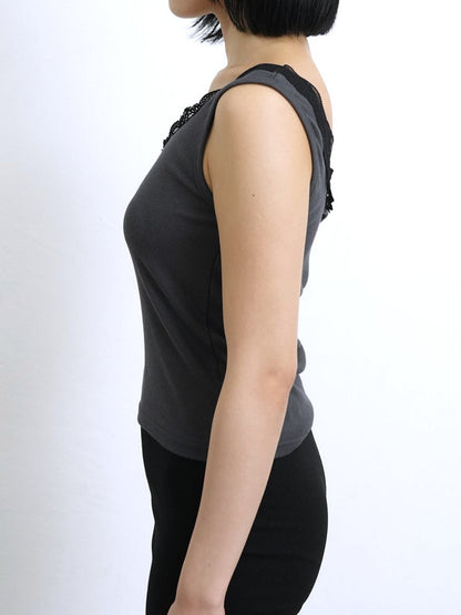 lace tank off shoulder