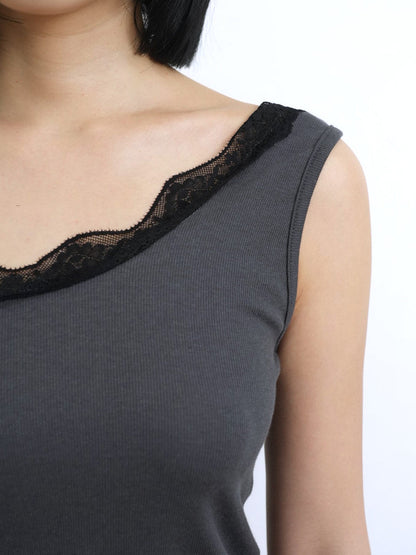 lace tank off shoulder