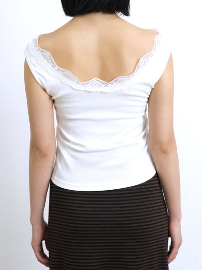 lace tank off shoulder