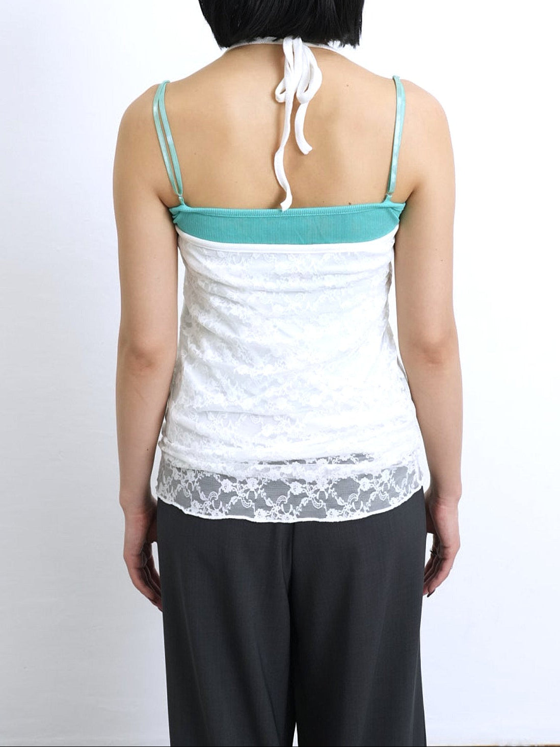 flower lace halterneck