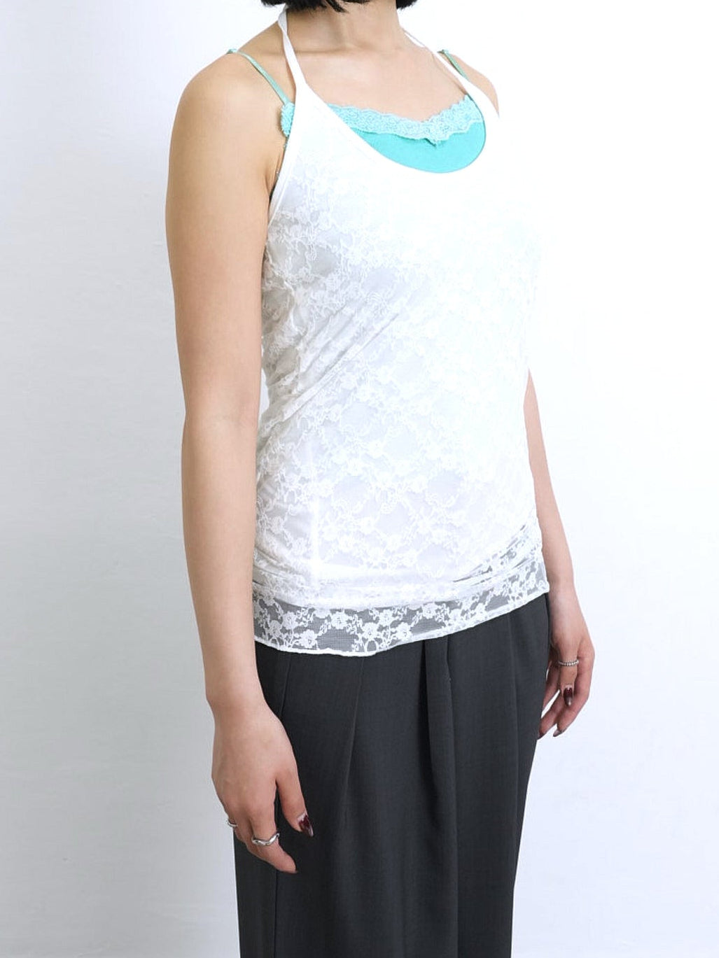 flower lace halterneck