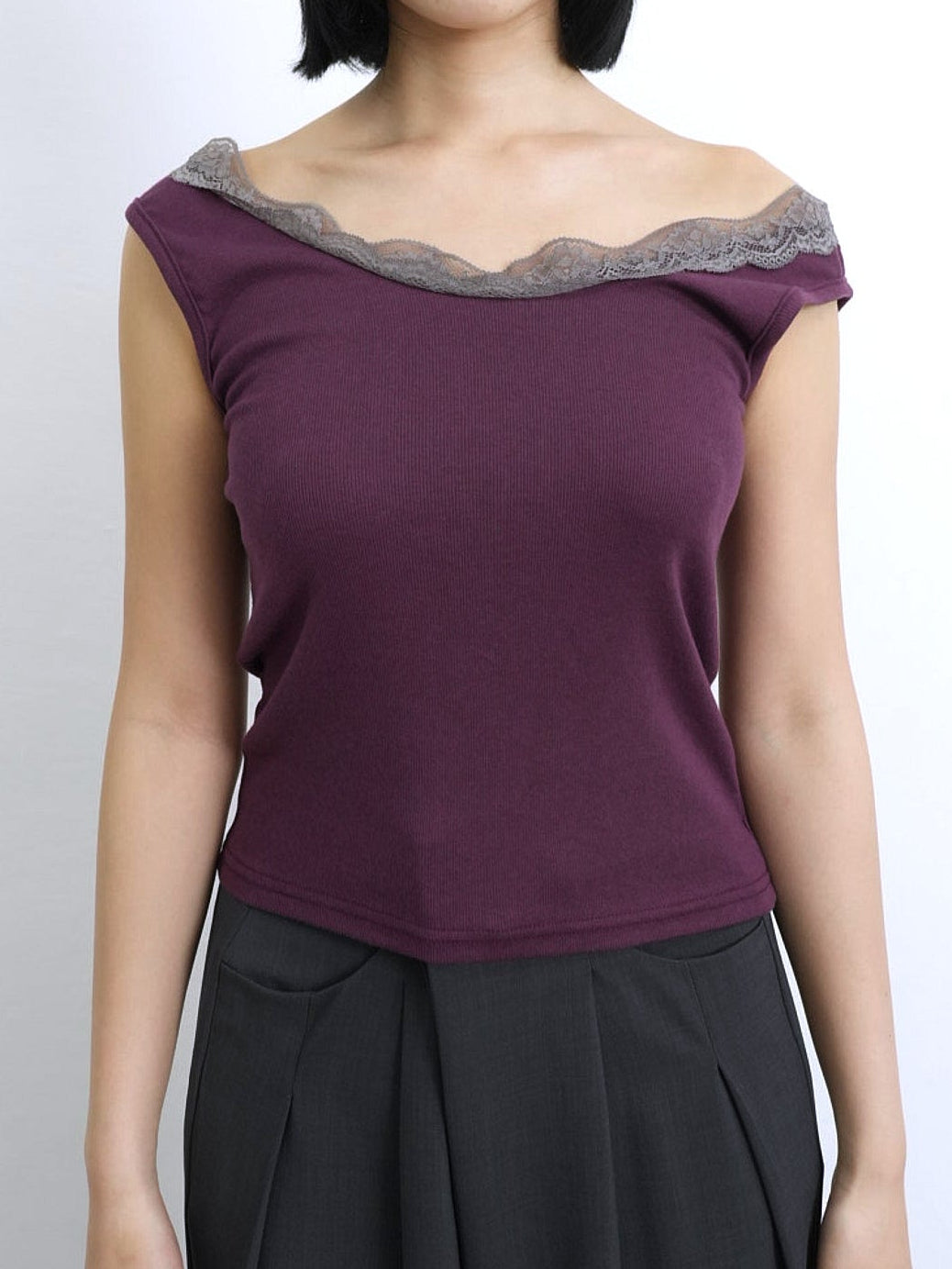 lace tank off shoulder