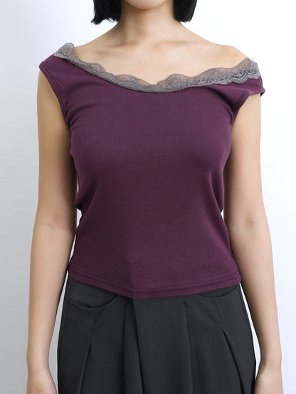 lace tank off shoulder