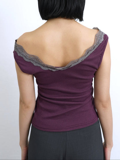 lace tank off shoulder