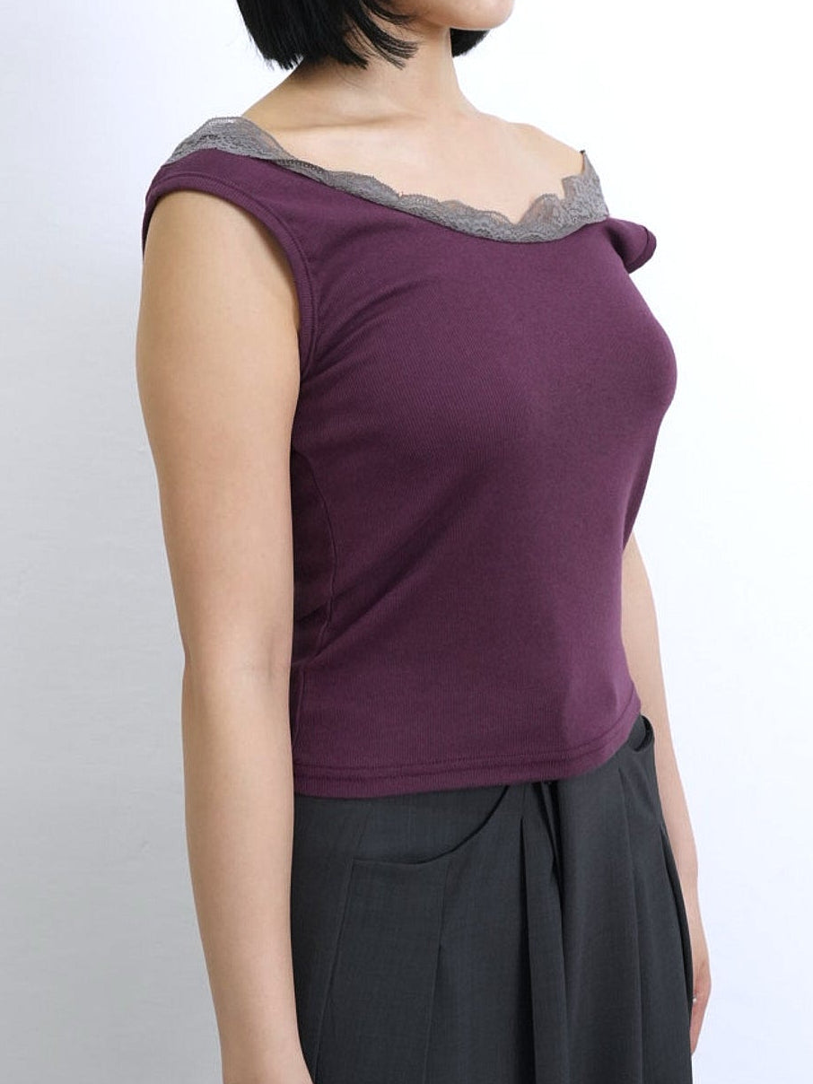 lace tank off shoulder
